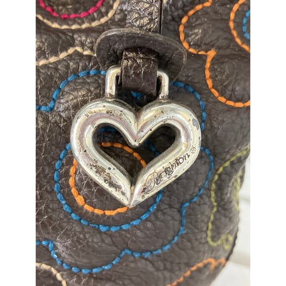 BRIGHTON D757287 BROWN LEATHER MULITI FLORAL SHOULDER BAG - Picture 2 of 16